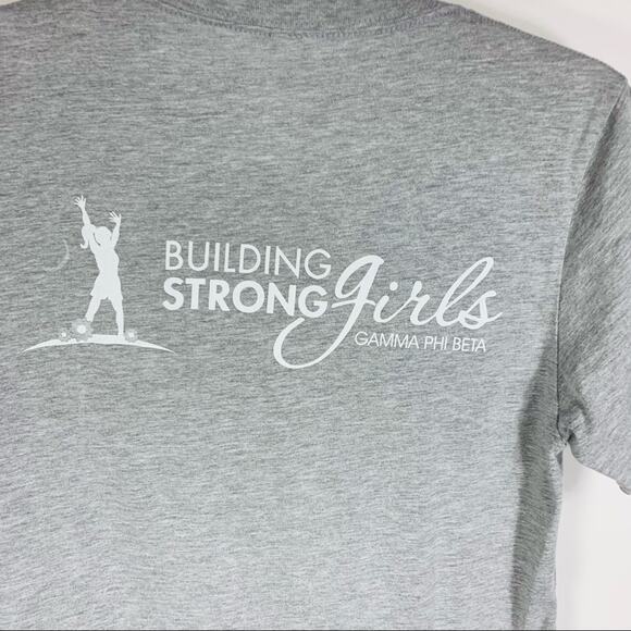 Gray Gamma Phi Beta V Neck Tshirt Small - Picture 5 of 5
